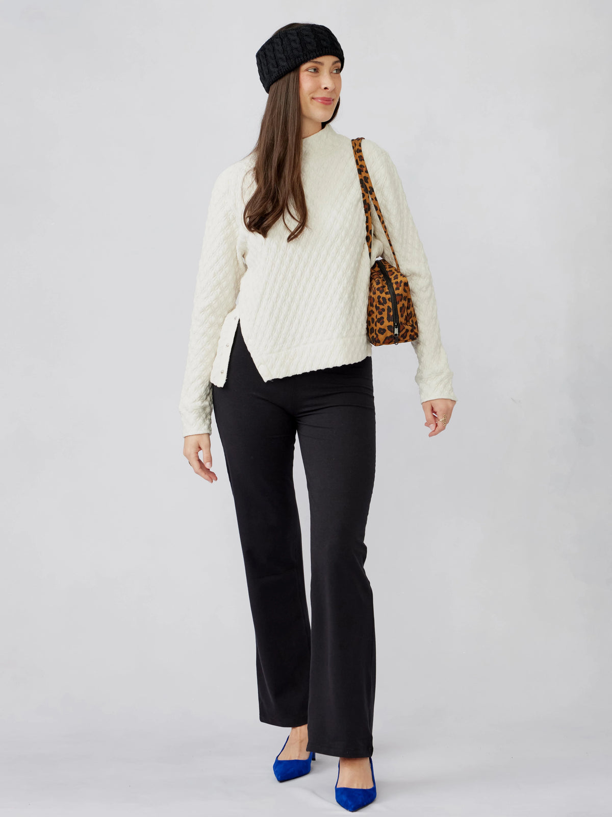 Tasc Berkshires Quilt Pullover- Coconut Heather
