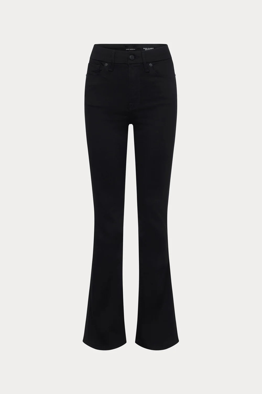 Good American Never Fade Good Classic Slim Bootcut Jeans- Black