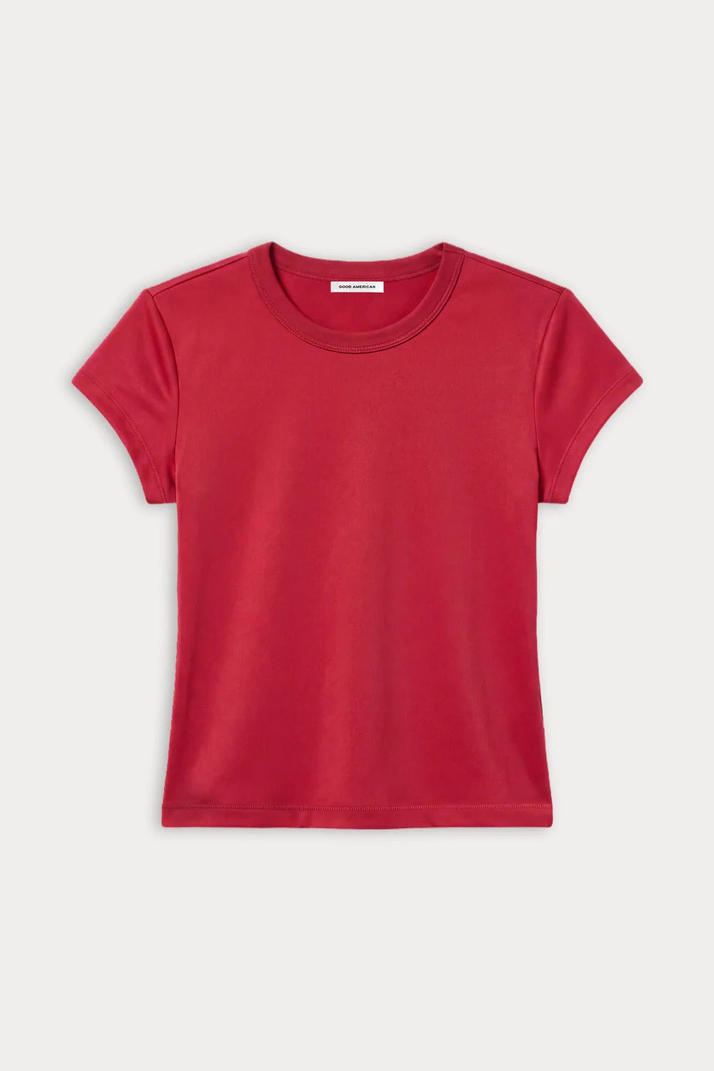 Good American The Cap Sleeve Tee- Carmine