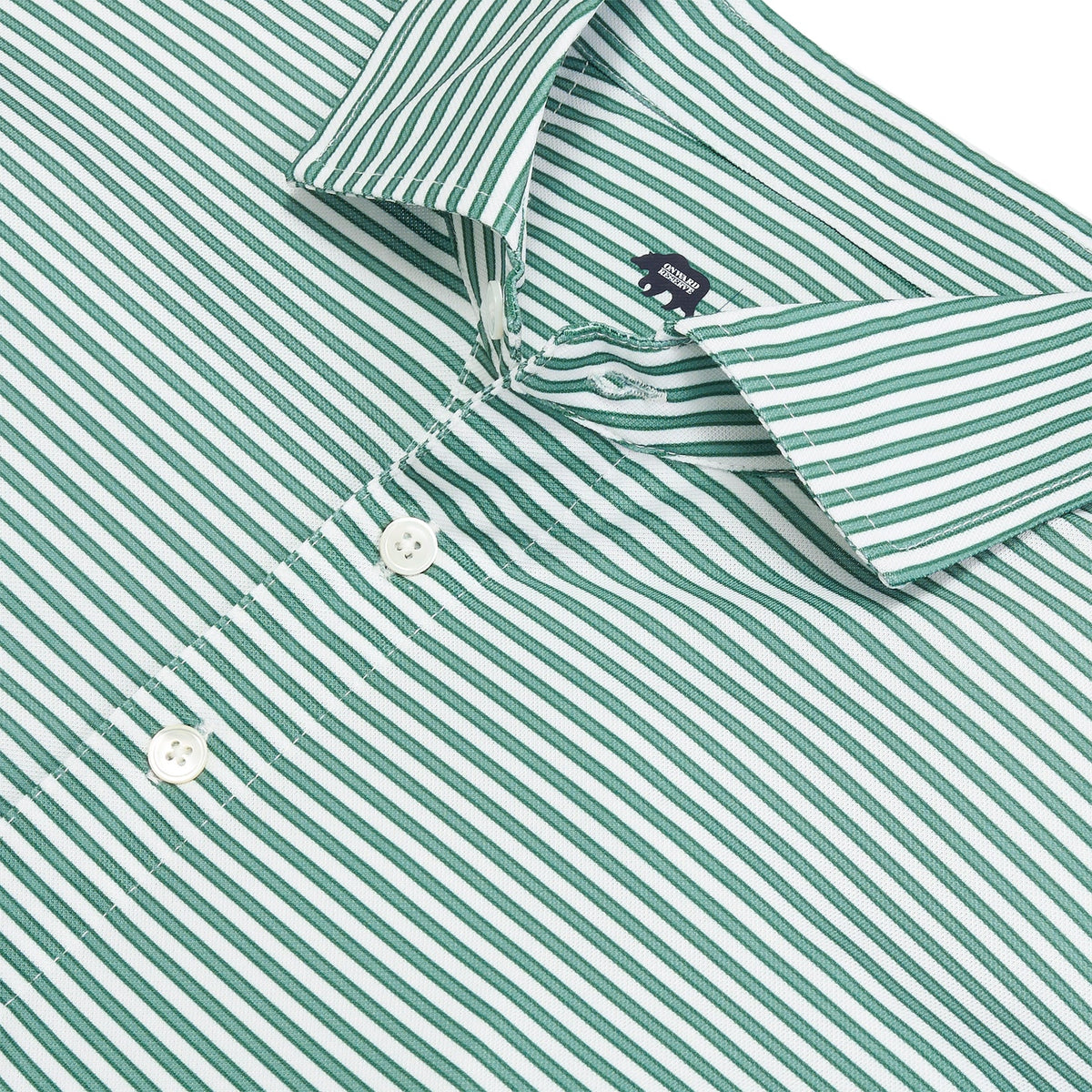 Onward Reserve Guide Stripe Performance Pique Polo - Mallard Green