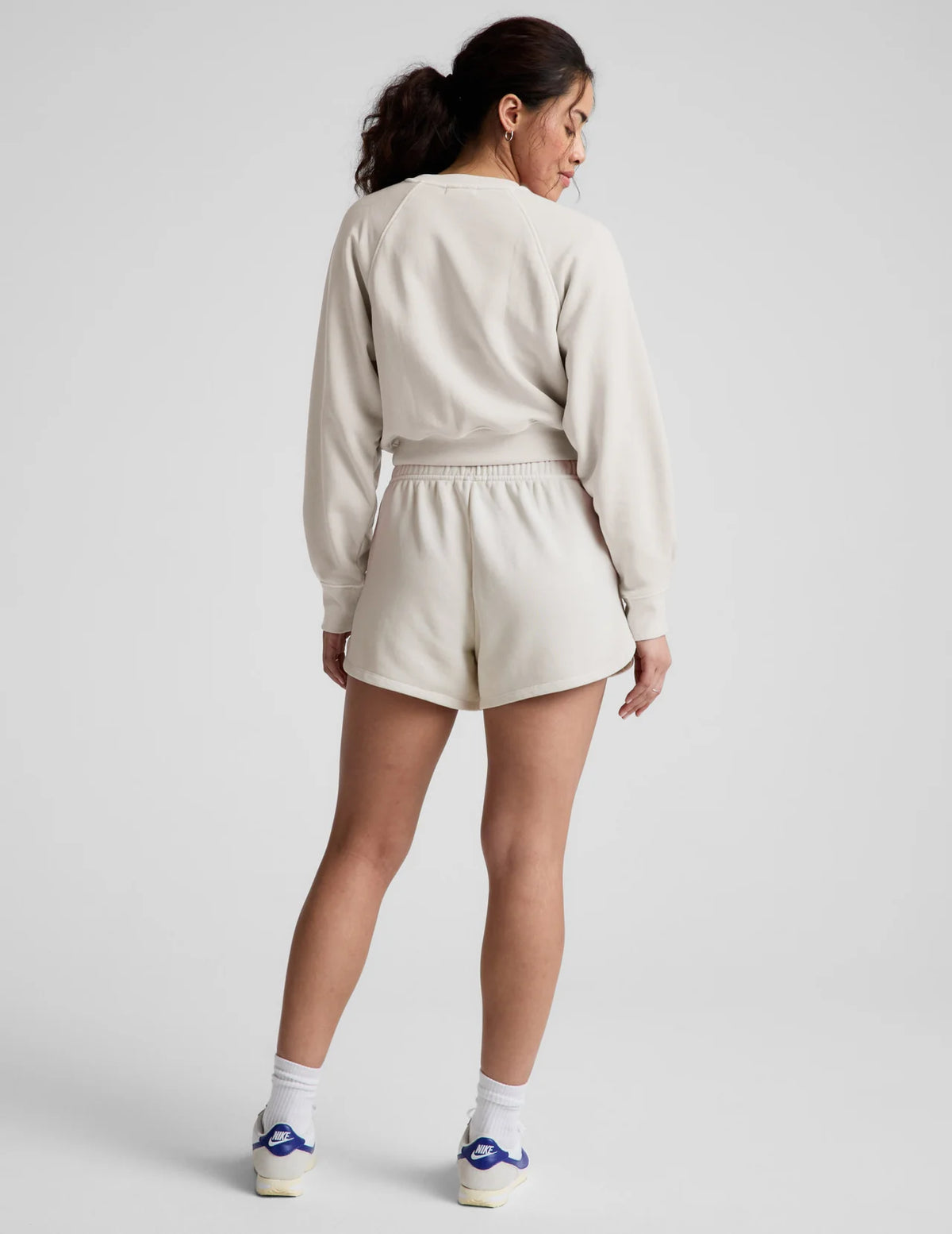 Beyond Yoga Fade Out Mid-Rise Short- Washed Vintage White
