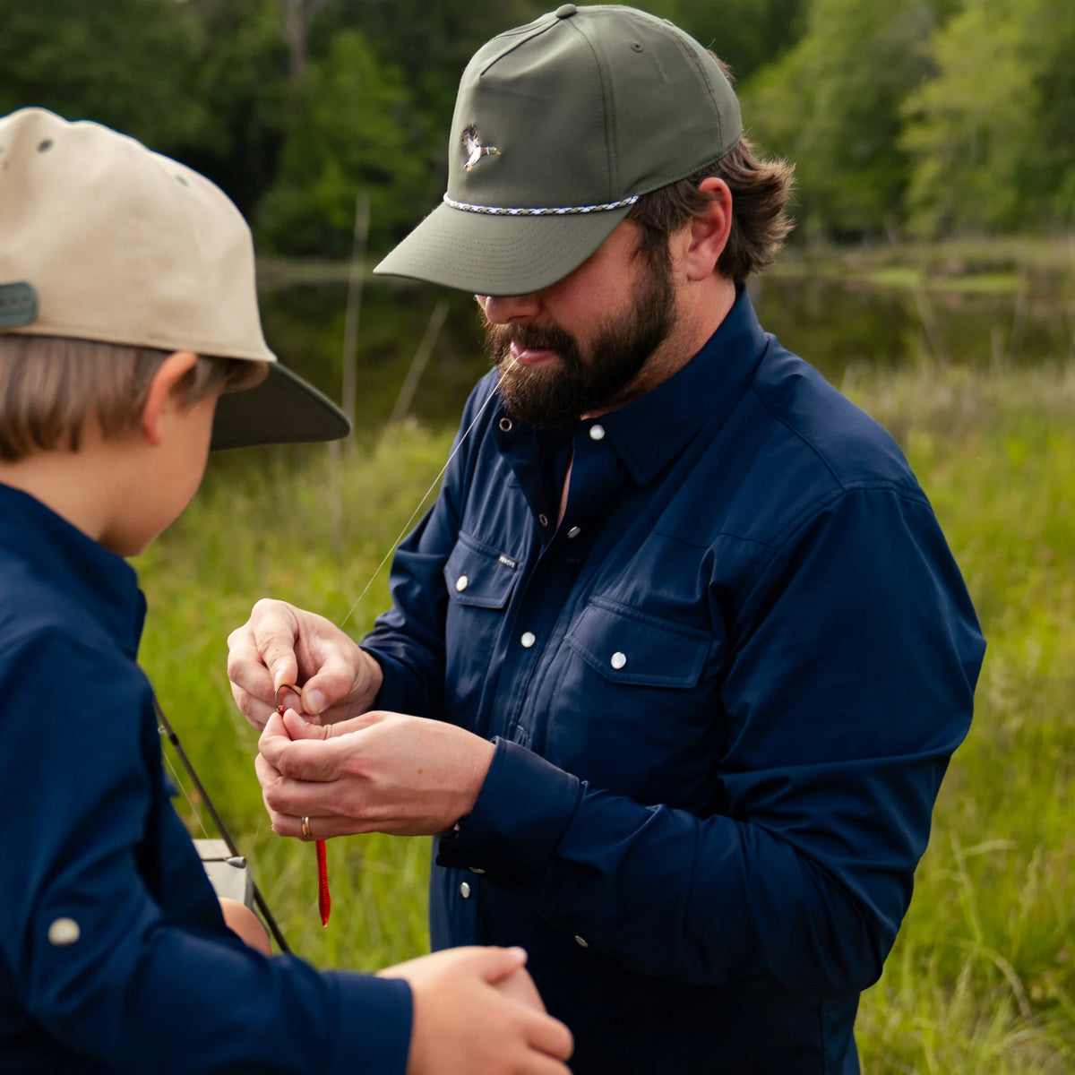 PONCHO Hat - Green Mallard Rope