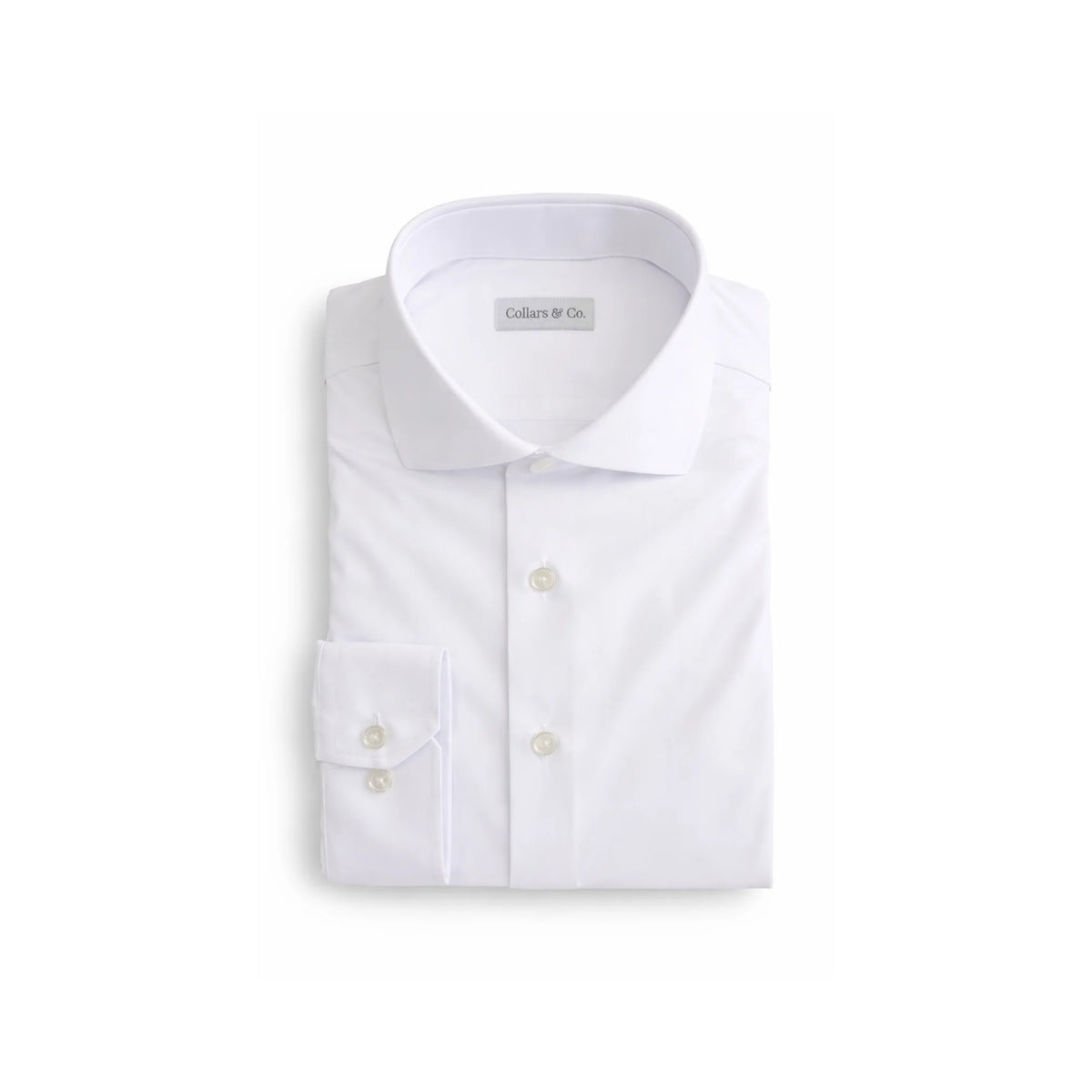 Collars & Co. Apex Performance Dress Shirt Italian Spread Collar- White