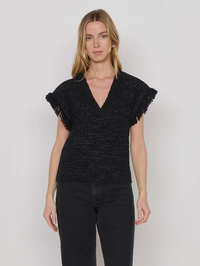 Nation Ltd. Hazel Vest- Reverse Black Melange