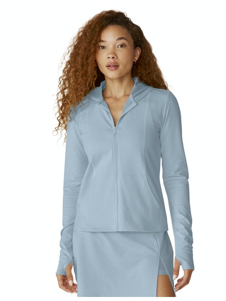 Beyond Yoga Rib Morning Jog Hoodie - Hazy Sky