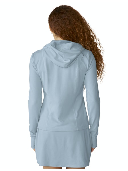 Beyond Yoga Rib Morning Jog Hoodie - Hazy Sky