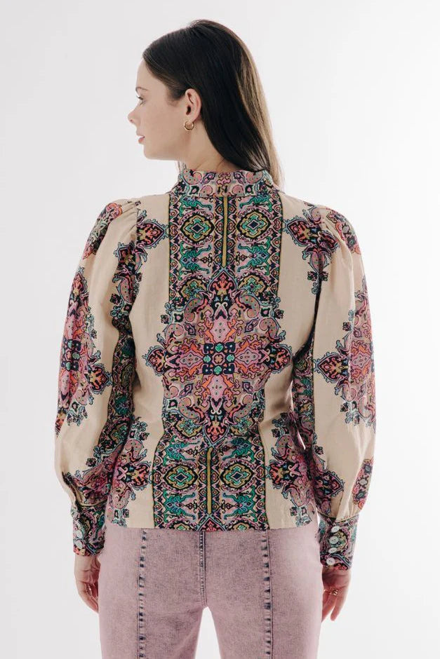 Love the Label Calla Top - Martine Medallion Print