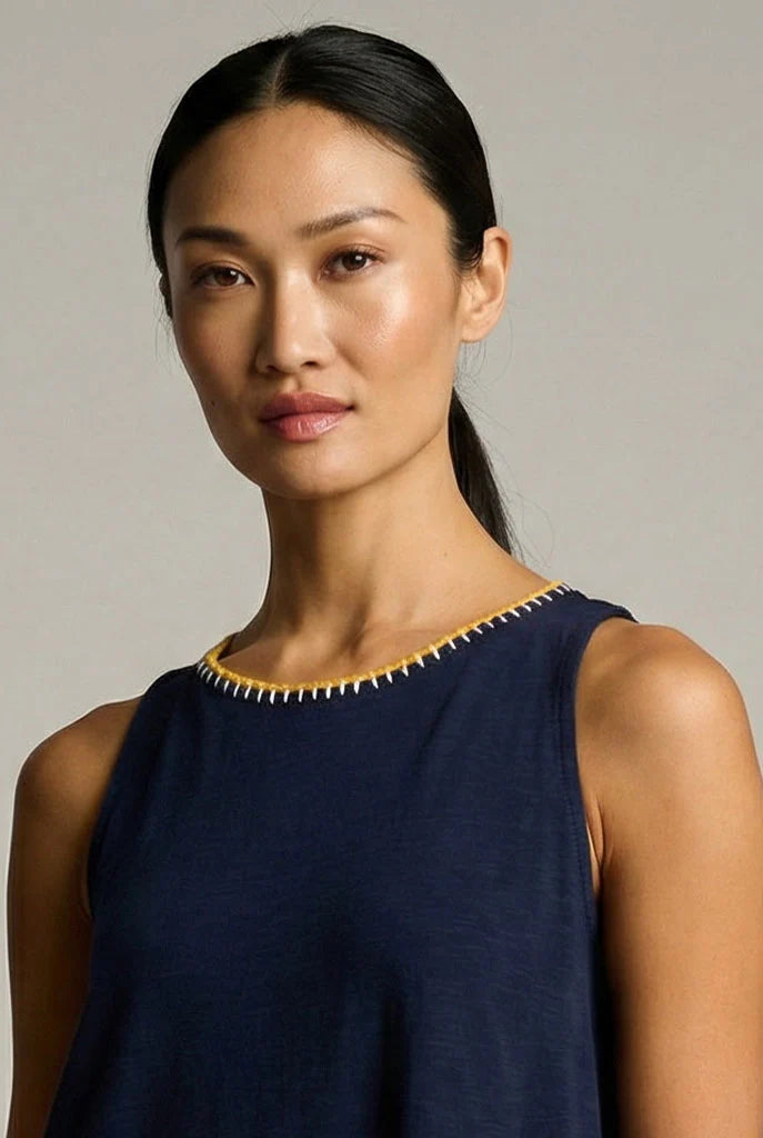 Lisa Todd Summer Swing Dress- Navy