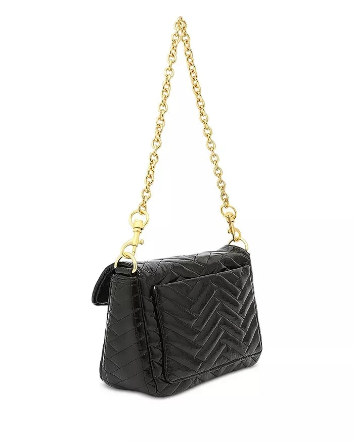 Think Royln High Society Moto Quilting- Black Crinkle Nylon