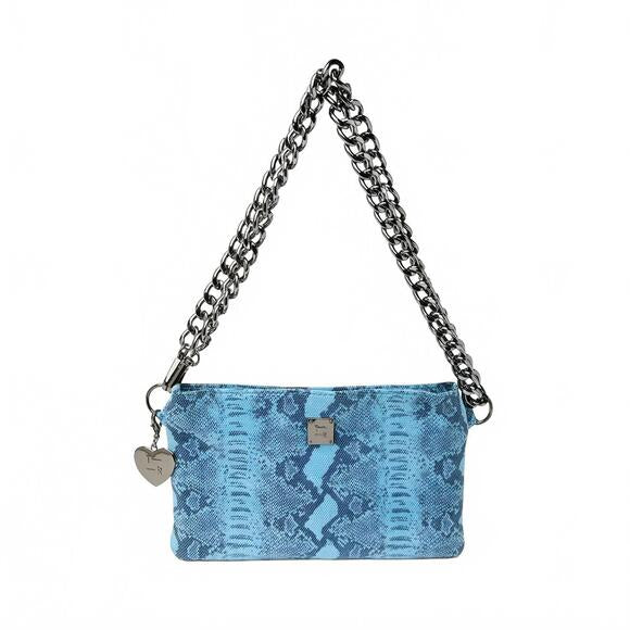 Think Royln Fame Bag - Blue Python Leather