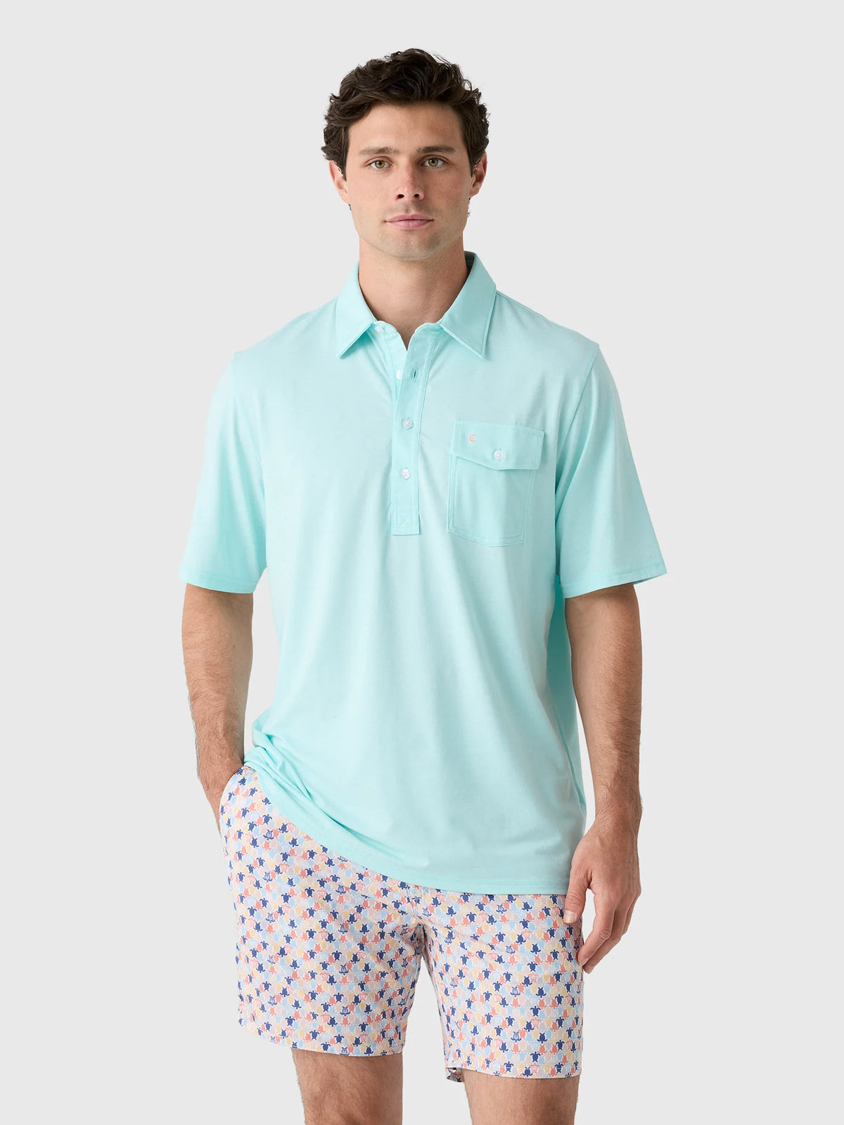 Criquet Performance Players Shirt - Sea Breeze