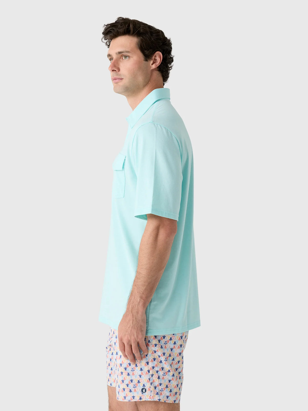 Criquet Performance Players Shirt - Sea Breeze
