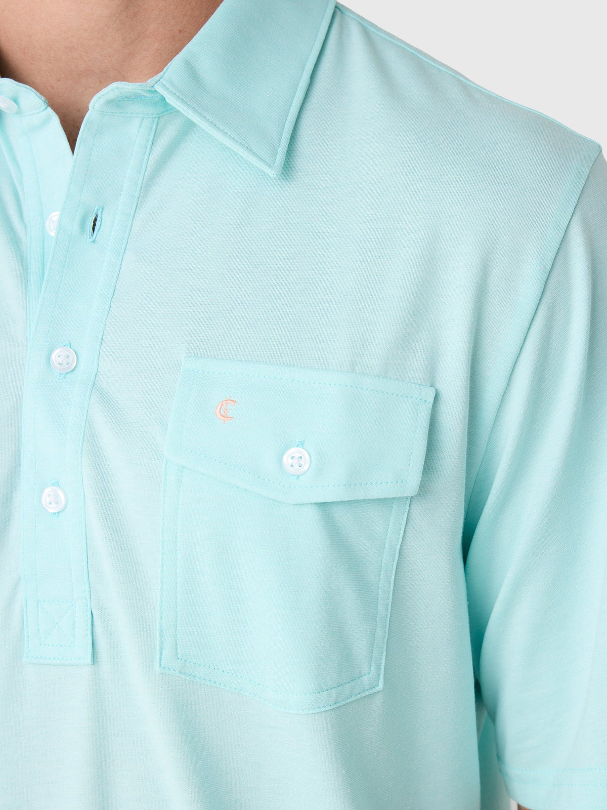 Criquet Performance Players Shirt - Sea Breeze