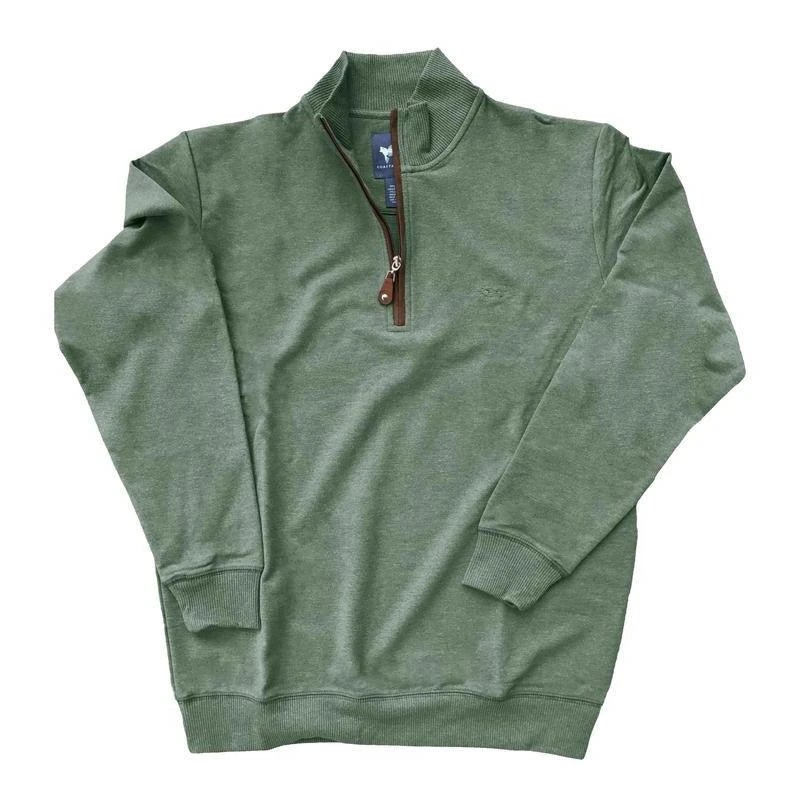 Coastal Cotton Harbor Quarter Zip- Jade