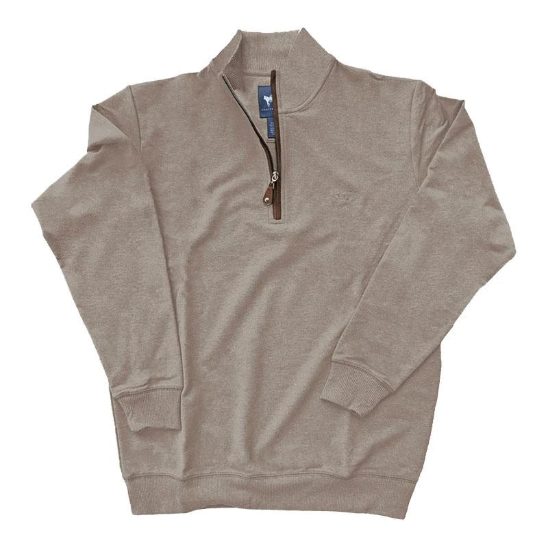 Coastal Cotton Harbor Quarter Zip- Almond