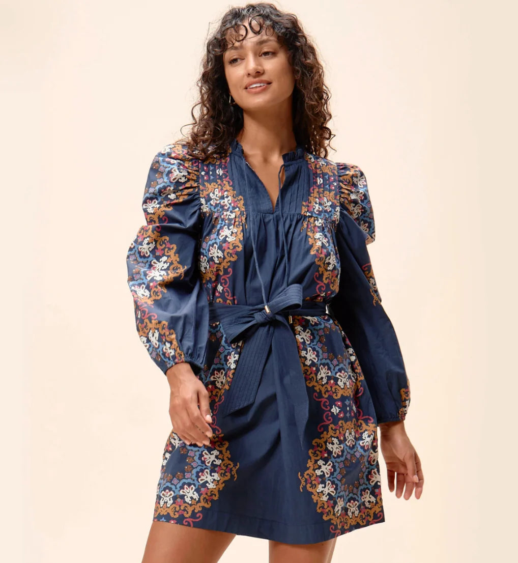 Cleobella Ivana Mini Dress - Venezia Blue