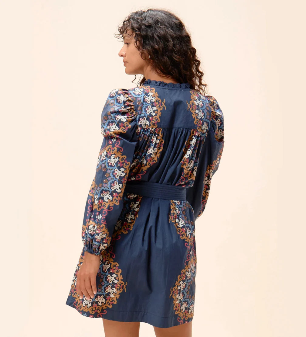 Cleobella Ivana Mini Dress - Venezia Blue