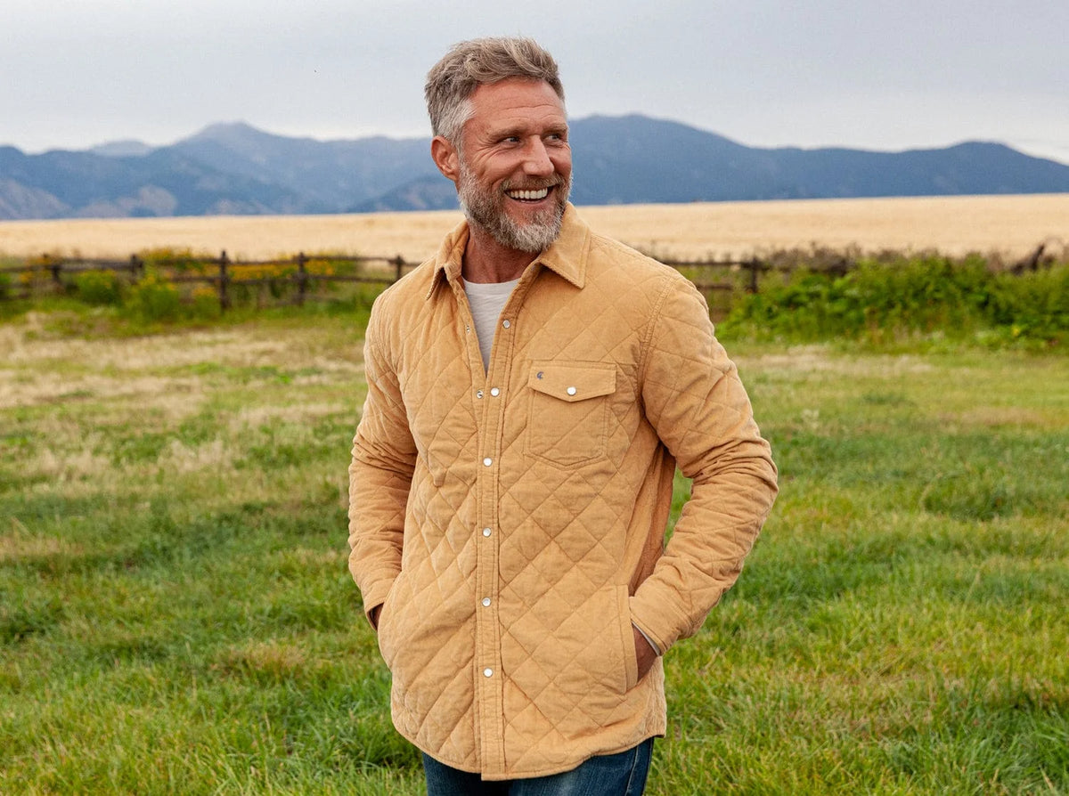 Criquet Corduroy Quilted Shacket- Camel