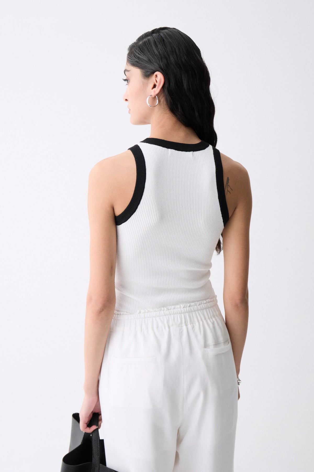 Deluc Lisboa Top - Ecru with Black Details