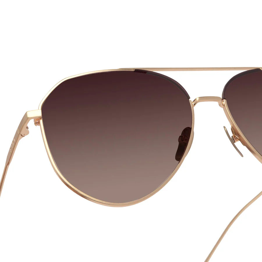 DIFF Eyewear Dash Sunglasses - Gold + Coffee Gradient