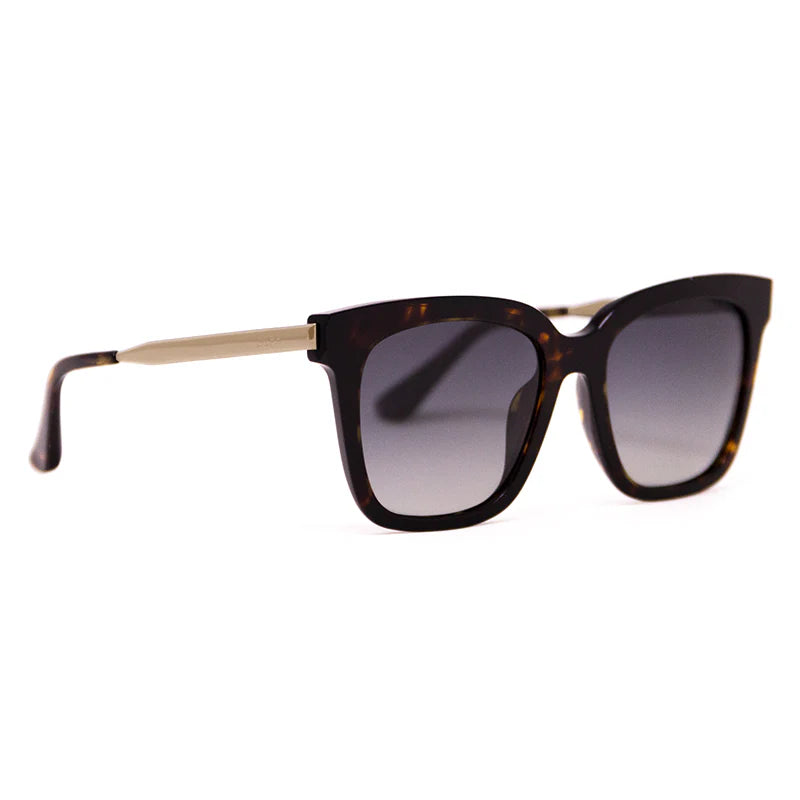 DIFF Eyewear Bella Polarized Sunglasses - Amber Tortoise + Steel Gradient