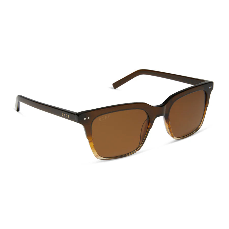 DIFF Eyewear Men’s Polarized Billie Sunglasses - Mocha-Brown Polarized