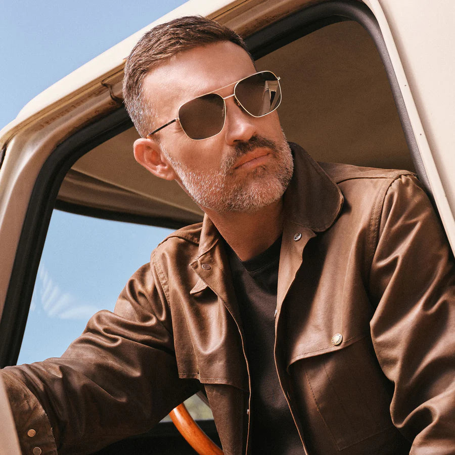 DIFF Eyewear Men’s Polarized Sunglasses - Jonas Gold G15