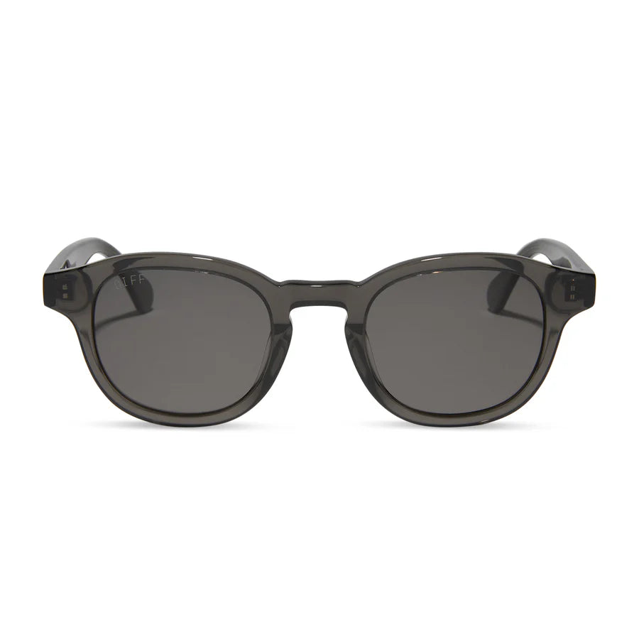 DIFF Eyewear Men’s Polarized Sunglasses - Arlo XL Black Smoke Crystal + Grey