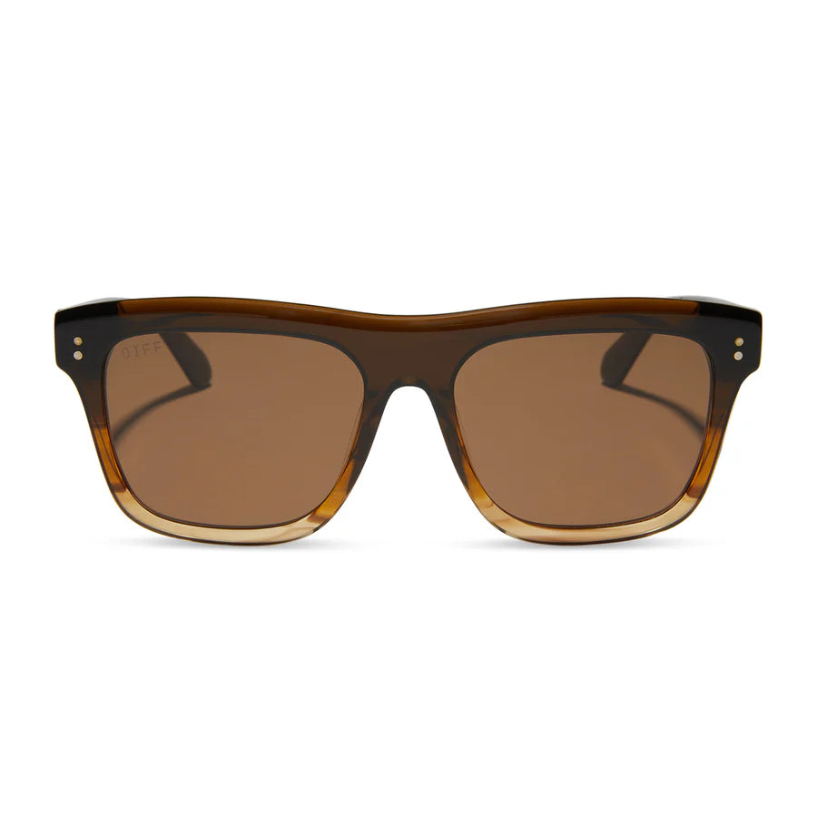 DIFF Eyewear Men’s Polarized Sammy Sunglasses - Whisky +Brown