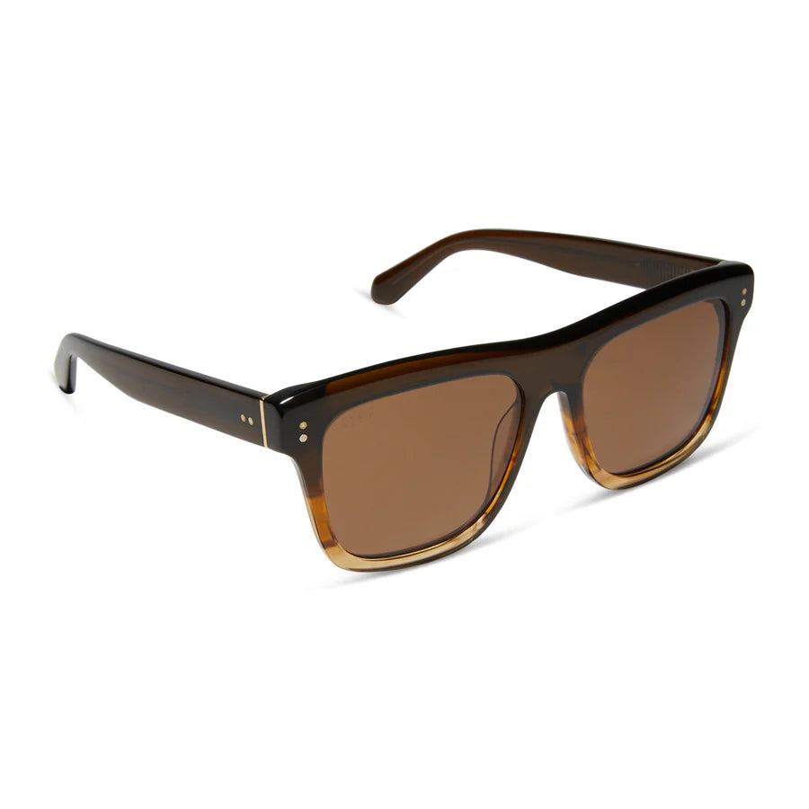 DIFF Eyewear Men’s Polarized Sammy Sunglasses - Whisky +Brown