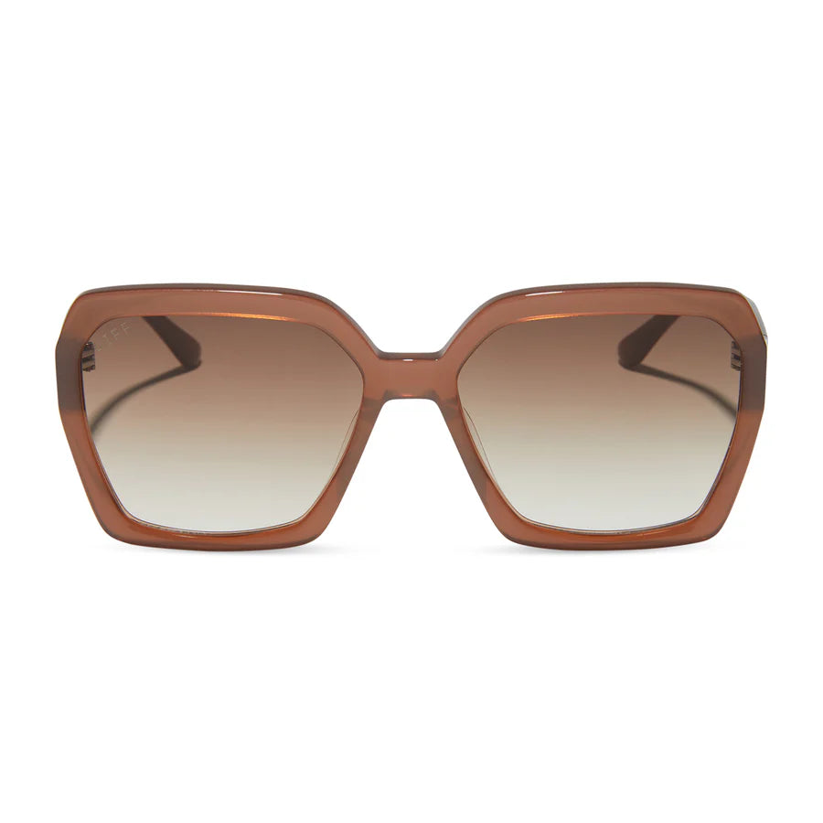 DIFF Eyewear Women’s Polarized Sunglasses - Sloane Macchiato + Brown