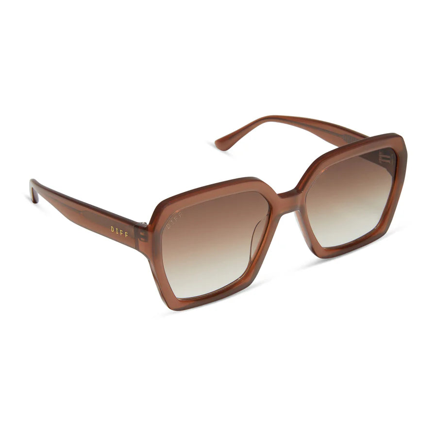 DIFF Eyewear Women’s Polarized Sunglasses - Sloane Macchiato + Brown