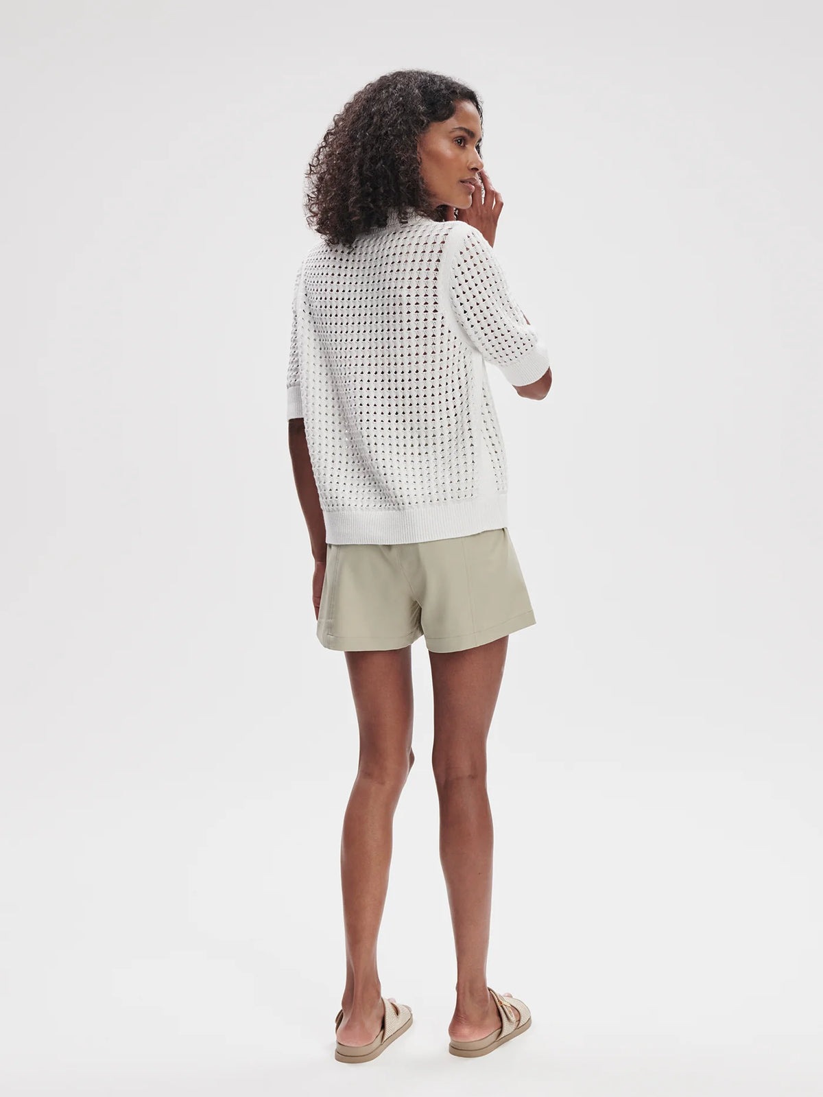 Varley Ellie Knit Shirt - White