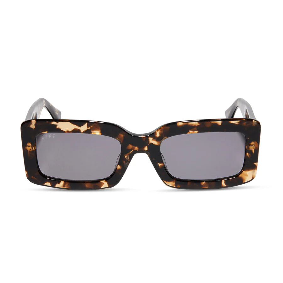 DIFF Eyewear Women’s Polarized Sunglasses - Indy Espresso Tortoise Grey