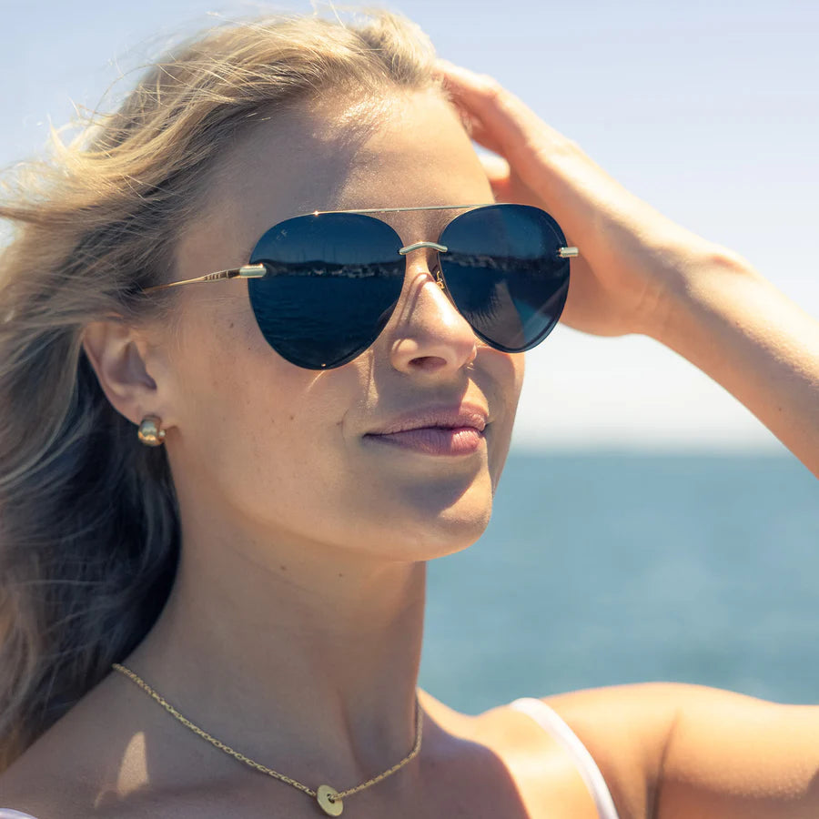 DIFF Eyewear Women’s Polarized Lenox Sunglasses - Gold + G15