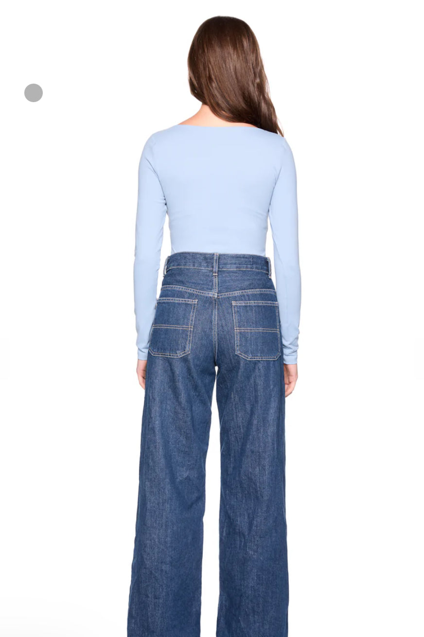 Susana Monaco Scoop Front Long Sleeve - Serenity