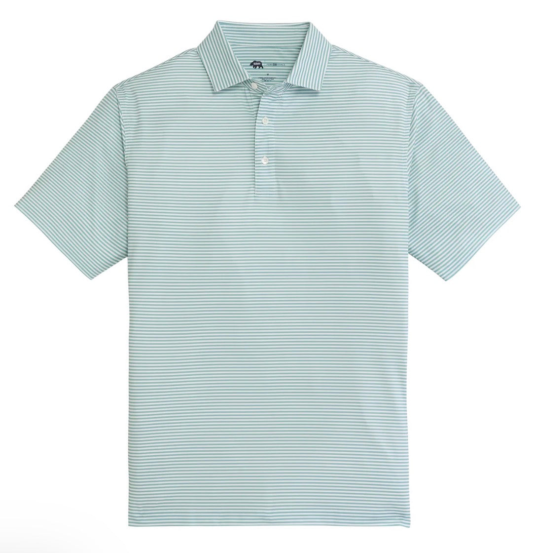 Onward Reserve Echo Stripe Performance Polo - Aquifier