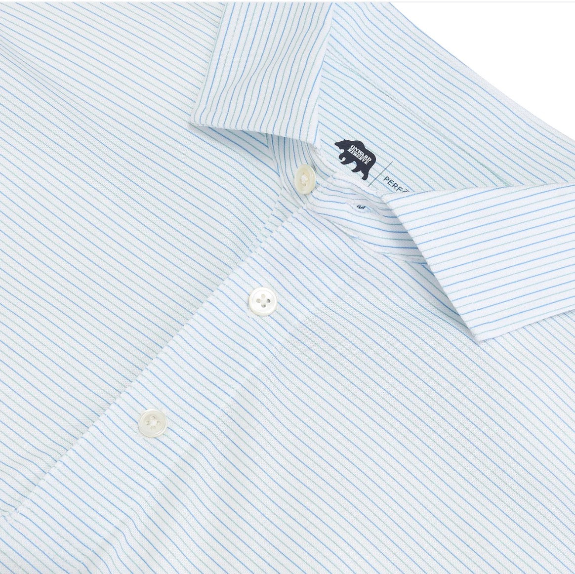 Onward Reserve Tour Stripe Performance Pique Polo - Azurine