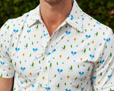 Criquet Performance Range Polo - Pickleballer Print