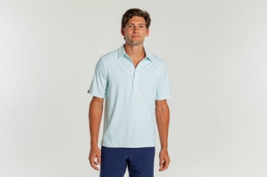 Criquet Performance Range Polo - Bonefish Print