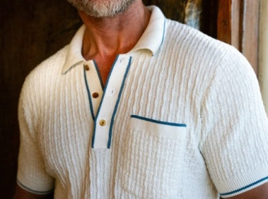 Criquet Bungalow Sweater Polo - white