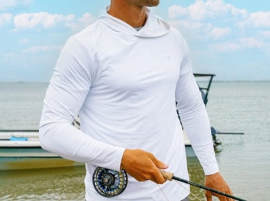 Criquet Hoodie Sun Shirt - White