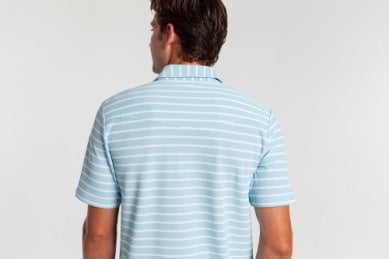 Criquet Performance Pique Knit Button Down - Sky