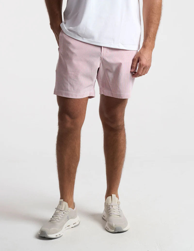 Birddogs Gym Shorts 7” - Red Seersucker