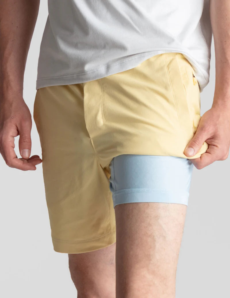 Birddogs Khaki Short 7” - Sunlight Yellow