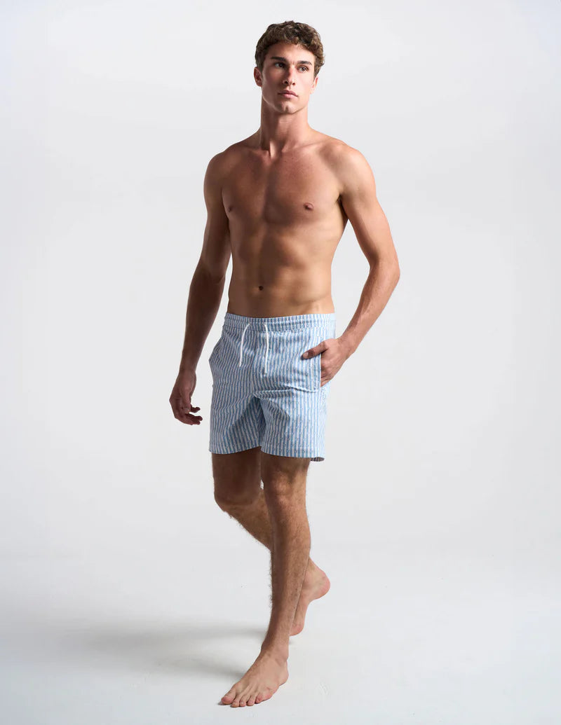 Birddogs Swim Short 6” - Blue & White