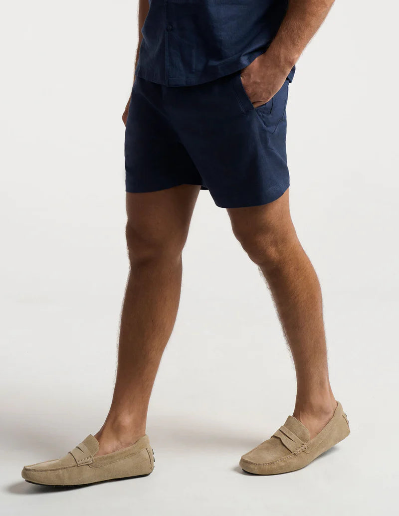 Birddogs Tech Linen Shorts - Navy
