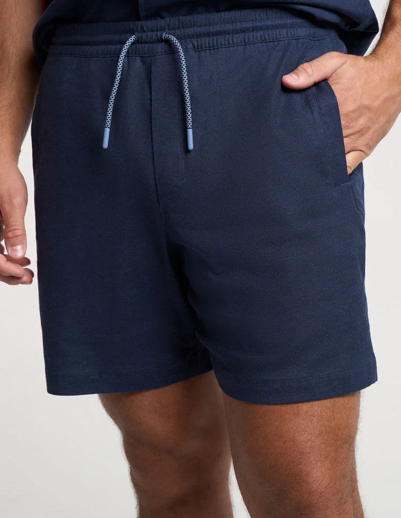 Birddogs Tech Linen Shorts - Navy
