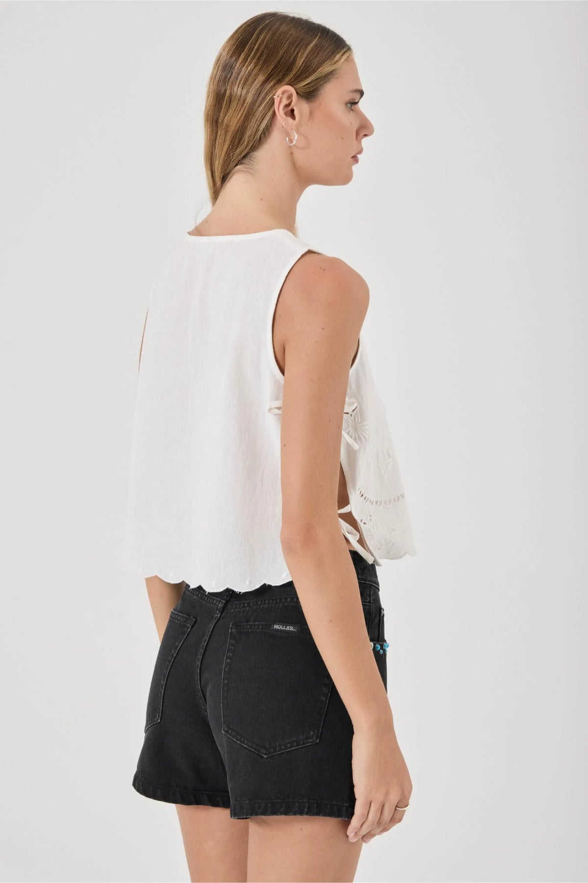 Rolla’s Baby Camille Top Embroidered - White