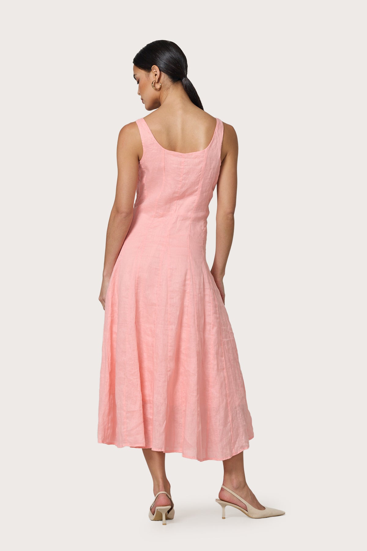 Lusana Lizzie Dress - Peach